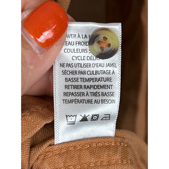 Lola River Women’s L Tan Long Sleeve Button Up Soft Fall Shirt Blouse - Picture 5 of 6